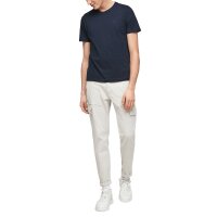 s.Oliver Men T-shirt – basic, round neck, cotton, plain colour Dark Blue M (Medium)