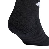 adidas Unisex Quarter Socks, 12-pack - Cushioned Essentials Ankle Socks, logo, padded, solid color Black 40-42 (UK 6-8)