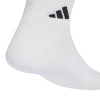 adidas Unisex Quarter Socks, 12-pack - Cushioned Essentials Ankle Socks, logo, padded, solid color White 40-42 (UK 6-8)