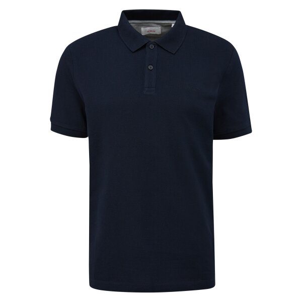s.Oliver Men Polo Shirt - Basic, Polo Collar, Cotton, Plain Colour Dark Blue 2XL (XX-Large)