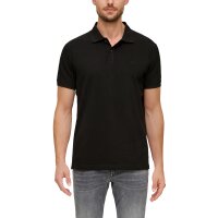 s.Oliver Herren Poloshirt - Basic, Polokragen, Baumwolle, einfarbig Schwarz M