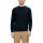 s.Oliver Men Knitted Jumper - Basic, Round Neck, Cotton, Plain Dark blue M (Medium)
