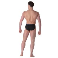 WOH Herren Tanga-Slip - Sexy Fun, Baumwol-Mix, Eingriff, einfarbig Schwarz S
