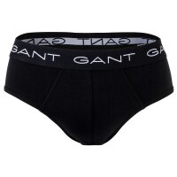 GANT Herren Slips, 3er Pack - Brief 3-Pack, Slim Fit, Logo, Stretch Cotton, uni Schwarz M