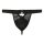 WOH Men G-String - Pure Seduction, lace, metal detail, transparent Black S (Small)
