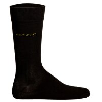 GANT Mens Socks, 6-Pack - Soft Cotton Socks, Stockings, Logo, Plain Colour Black 43-45 (UK 8.5-10)