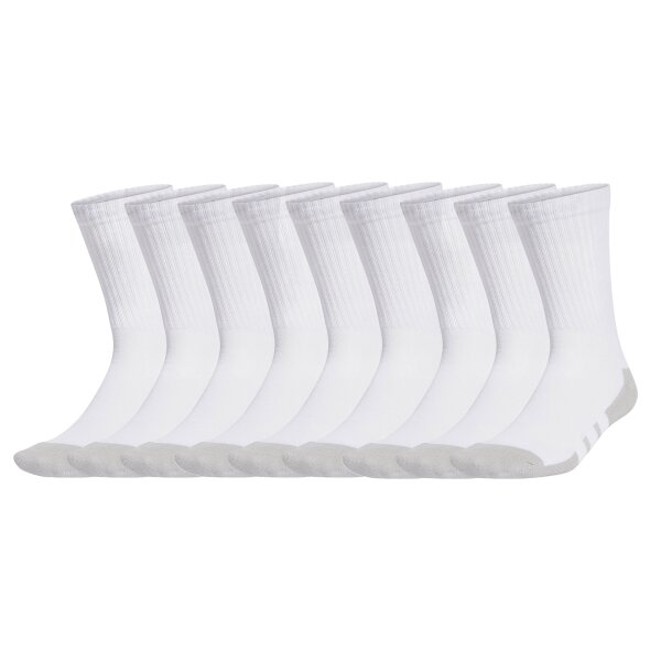 adidas Unisex Socks, 9-pack - Essentials Climacool Crew Socks, logo White 37-39 (UK 4-6)