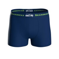 NFL Herren Boxershorts, 3er Pack - NFL Teams, Boxers, Football, Logo, Baumwollmischung Seattle Seahawks L