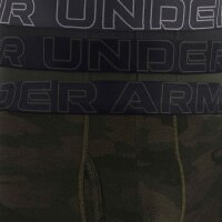 UNDER ARMOUR Mens Boxer Shorts, 3-Pack - Performance Cotton Trunks - Novelty 3 in, Stretch, cotton blend, camouflage Black/Dark Green M (Medium)