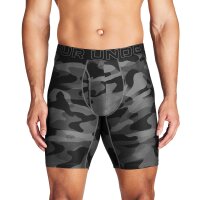 UNDER ARMOUR Herren Boxershorts, 3er Pack - Performance Tech Long Boxer Briefs, Novelty 9 in, Camouflage, Stretch Schwarz/Grau M