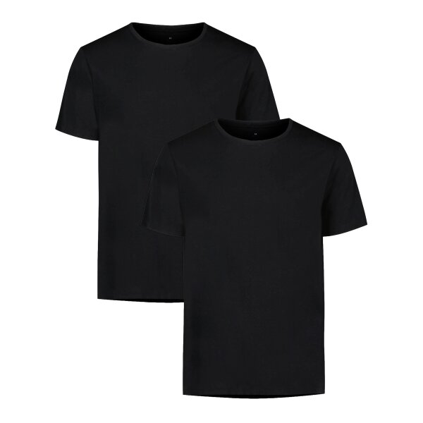 Under Armour Herren T-Shirt, 2er Pack - Performance Cotton Undershirts, einfarbig, Rundhals, Stretch Schwarz M