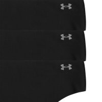 UNDER ARMOUR Womens Thong, 3-Pack – Pure Stretch No Show Thong, elastic, solid color Black XS (X-Small)