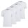 OLYMP Mens T-Shirts, Round Neck, 4-Pack - Bodywear, Modern Fit, Cotton Withe M (Medium)