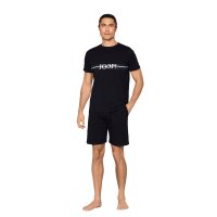 JOOP! Herren Schlafanzug, kurz - Core, Pyjama-Set, Shorty, 2-teilig, Logo, Cotton Stretch Schwarz M