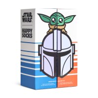 Happy Socks Herren Socken, 6er Pack - STAR WARS, Geschenkbox, Motivsocken Star Wars Gift Set Mandalorian 41-46