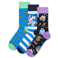 Happy Socks Herren Socken, 3er Pack - STAR WARS, Geschenkbox, Motivsocken Star Wars Gift Set Team Mando 41-46