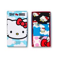 Happy Socks Damen Socken, 3er Pack - HELLO KITTY, Geschenkbox, Motivsocken Hello Kitty Gift Set 36-40