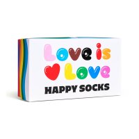 Happy Socks Unisex Socks, Pack of 3 - Pride Gift Set, Patterned Socks, Gift Box Sneaker Pride 36-40