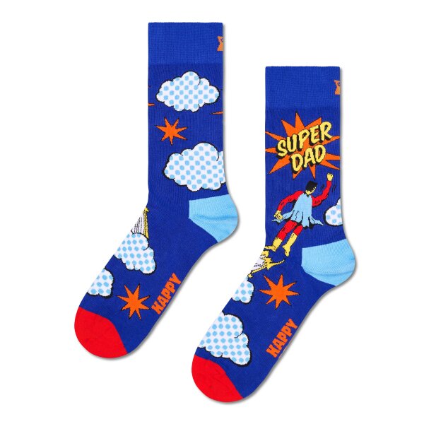 Happy Socks Herren Socken - Fathers Day, Geschenkbox, Farbmix Flying Super Dad 41-46
