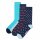 Happy Socks Unisex Socks, 3-pack – Everyday Crew, gift box, cotton blend Car 41-46 (UK 7,5-11,5)