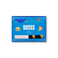 Happy Socks Unisex Socken, 4er Pack - Everyday Crew, Geschenkbox, Baumwoll-Mix Food 36-40