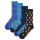 Happy Socks Unisex Socken, 4er Pack - Everyday Crew, Geschenkbox, Baumwoll-Mix Food 36-40