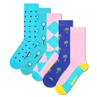 Happy Socks Unisex Socken, 5er Pack - Everyday Crew 5-Pack, Motivsocken, Baumwoll-Mix