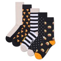 Happy Socks Unisex Socks, 5-Pack - Everyday Crew 5-Pack, Patterned Socks, Cotton Blend