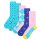 Happy Socks Unisex Socken, 5er Pack - Everyday Crew 5-Pack, Motivsocken, Baumwoll-Mix