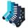 Happy Socks Unisex Socks, 5-Pack - Everyday Crew 5-Pack, Patterned Socks, Cotton Blend Sea 41-46 (UK 7,5-11,5)