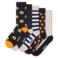 Happy Socks Unisex Socken, 5er Pack - Everyday Crew 5-Pack, Motivsocken, Baumwoll-Mix Food 41-46