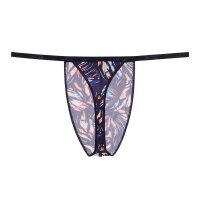 HOM Herren G-String - VISCAYA, Tanga, Unterwäsche, gemustert Blau/Gelb/Pink S