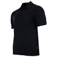A|X ARMANI EXCHANGE Herren Strick-Poloshirt, kurzarm - Knopfleiste, Baumwolle Dunkelblau S