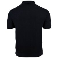 A|X ARMANI EXCHANGE Mens Knitted Polo Shirt, Short Sleeves - Button Placket, Cotton Dark Blue S (Small)