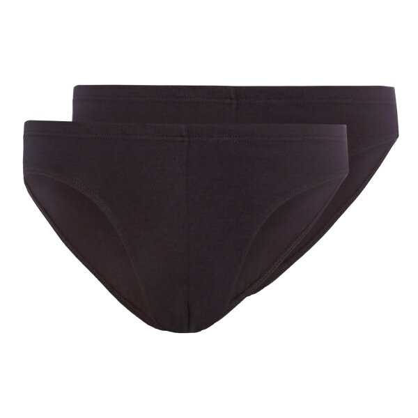 SKINY Men’s Slips, 2-Pack – Brazil Brief, Cotton Stretch, Single Jersey Black M (Medium)