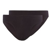 SKINY Herren Slips, 2er Pack - Brasil Slip, Cotton Stretch, Single Jersey Schwarz M