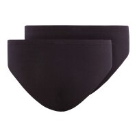 SKINY Herren Slips, 2er Pack - Brasil Slip, Cotton Stretch, Single Jersey Schwarz M