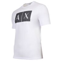 A|X ARMANI EXCHANGE Herren T-Shirt - Rundhals, Kurzarm, Logoprint, Baumwolle Weiß M