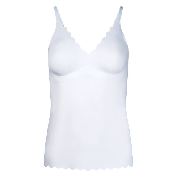 SKINY Women’s Spaghetti Top – Sensation, Top, V-Neck, Pads, Microfiber White S (Small)