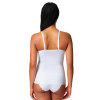 SKINY Damen Spaghetti-Shirt - Sensation, Top, V-Ausschnitt, Pads, Mikrofaser Weiß S