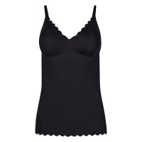 SKINY Damen Spaghetti-Shirt - Sensation, Top, V-Ausschnitt, Pads, Mikrofaser Schwarz S
