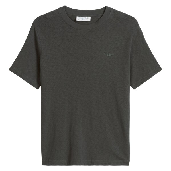 Marc OPolo Denim Mens T-Shirt - Slub Jersey Quality, Regular Fit, Cotton, Solid Color Dark Grey M (Medium)