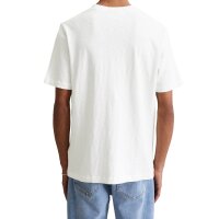 Marc OPolo Denim Herren T-Shirt - Slub-Jersey-Qualität, Regular Fit, Baumwolle, einfarbig Weiß M