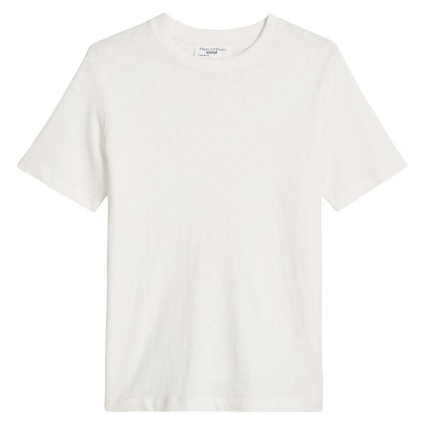 Marc OPolo Denim Mens T-Shirt - Slub Jersey Quality, Regular Fit, Cotton, Solid Color White S (Small)