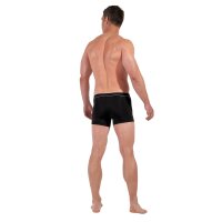 HOM Men Boxer Shorts, 3-Pack - LEONARD #2, Boxer Briefs, Underwear, Cotton Blend, Plain Colour Black S (Small)