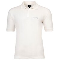 A|X ARMANI EXCHANGE Herren Poloshirt - Knopfleiste, Logo, Pique, Baumwolle Weiß S