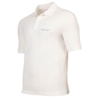 A|X ARMANI EXCHANGE Mens Polo Shirt - Button Placket, Logo, Piqué, Cotton White S (Small)