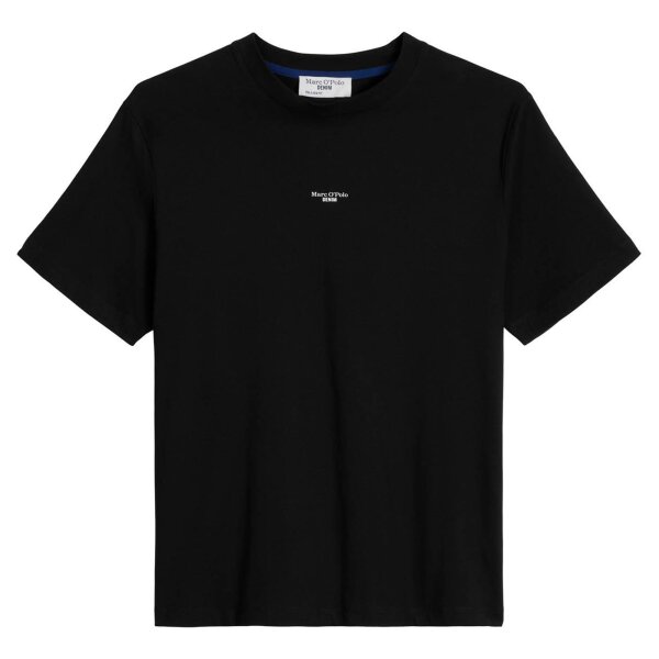 Marc OPolo Denim Herren T-Shirt - Relaxed Fit, Baumwolle, Logo, einfarbig Schwarz S