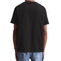 Marc OPolo Denim Mens T-Shirt - Relaxed Fit, Cotton, Logo, Solid Color Black S (Small)