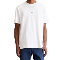 Marc OPolo Denim Herren T-Shirt - Relaxed Fit, Baumwolle, Logo, einfarbig Weiß S